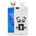 For Huawei Y5(2018) Cartoon Shockproof TPU Protective Case with Holder(Panda)