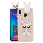 For Huawei Y7(2019) Cartoon Shockproof TPU Protective Case with Holder(Rabbit)