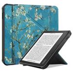 For KOBO Libra2 2021 TPU Multi-folding Leather Tablet Case(Apricot Blossom)