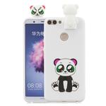 For Huawei Enjoy 7s Cartoon Shockproof TPU Protective Case with Holder(Panda)