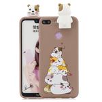 For Huawei Honor 9 Lite Cartoon Shockproof TPU Protective Case with Holder(Hamsters)