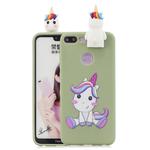 For Huawei Honor 9 Lite Cartoon Shockproof TPU Protective Case with Holder(Unicorn)