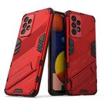 For Samsung Galaxy A33 5G Punk Armor 2 in 1 PC + TPU Shockproof Phone Case with Invisible Holder(Red)