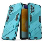 For Samsung Galaxy A73 5G Punk Armor 2 in 1 PC + TPU Shockproof Phone Case with Invisible Holder(Blue)