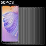 50 PCS 0.26mm 9H 2.5D Tempered Glass Film For Tecno Spark 8T