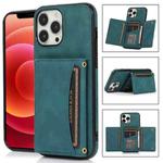 For iPhone 13 Pro Max Three-fold Leather Phone Case with Card Slot & Wallet & Holder (Blue)