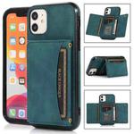 For iPhone 12 mini Three-fold Leather Phone Case with Card Slot & Wallet & Holder (Blue)