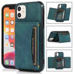 Three-fold Leather Phone Case with Card Slot & Wallet & Holder For iPhone 11 Pro Max(Blue)