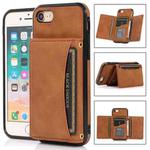 For iPhone SE 2022 / SE 2020 / 8 / 7 Three-fold Leather Phone Case with Card Slot & Wallet & Holder(Brown)