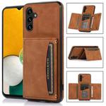 For Samsung Galaxy A13 5G Three-fold Leather Phone Case with Card Slot & Wallet & Holder(Brown)