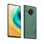 For Huawei Mate 30 Pro Suede Leather Phone Case(Matcha Green)