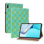 For Huawei MatePad 11 2021 Color Weave Leather Tablet Case with Holder(Green)