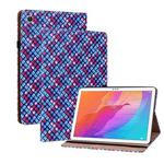 For Huawei MatePad T 10s / Enjoy Tablet 2 Color Weave Leather Tablet Case with Holder(Blue)