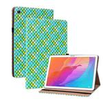 For Huawei MatePad T 10s / Enjoy Tablet 2 Color Weave Leather Tablet Case with Holder(Green)