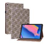 For Samsung Galaxy Tab A 8.0 2019 T290 Color Weave Leather Tablet Case with Holder(Brown)