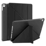 Multi-folding PU Leather Matte TPU Tablet Case For iPad Pro 10.2 2021 / 2020 / 10.5 2017(Black)