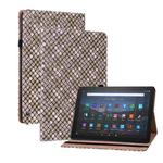 For Amazon Kindle Fire HD10 2021/HD10 Plus 2021 Color Weave Smart Leather Tablet Case(Brown)
