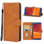 Leather Phone Case For Lenovo K5(Brown)