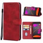 Leather Phone Case For BQ Aquaris M5(Red)