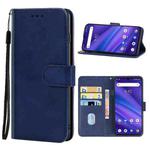 Leather Phone Case For UMIDIGI A5 Pro(Blue)