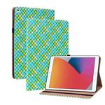 Color Weave Smart Leather Tablet Case For iPad 10.2 2019/Air 2019/10.5/10.2 2020/2021(Green)