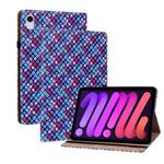 For iPad mini 6 Color Weave Smart Leather Tablet Case(Blue)
