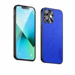 Suede Leather Phone Case For iPhone 12(Blue)