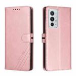 For OnePlus 9RT 5G Cow Texture Leather Phone Case(Rose Gold)