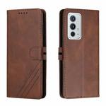 For OnePlus 9RT 5G Cow Texture Leather Phone Case(Brown)