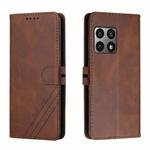 For OnePlus 10 Pro 5G Cow Texture Leather Phone Case(Brown)