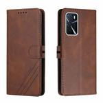For OPPO A55 5G / A56 5G Cow Texture Leather Phone Case(Brown)