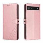 For Google Pixel 6a Cow Texture Leather Phone Case(Rose Gold)