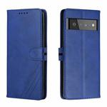 For Google Pixel 6 Cow Texture Leather Phone Case(Blue)