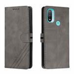 For Motorola Moto E30 / E40 Cow Texture Leather Phone Case(Grey)