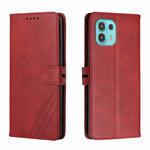 For Motorola Edge 20 Lite Cow Texture Leather Phone Case(Red)