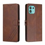 For Motorola Edge 20 Lite Cow Texture Leather Phone Case(Brown)