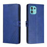 For Motorola Edge 20 Lite Cow Texture Leather Phone Case(Blue)