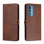 For Motorola Edge 20 Pro Cow Texture Leather Phone Case(Brown)
