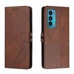 For Motorola Edge 20 Cow Texture Leather Phone Case(Brown)