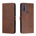 For Motorola Moto G Pure Cow Texture Leather Phone Case(Brown)