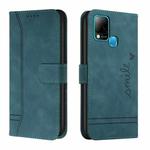 For Infinix Hot 10s Retro Skin Feel TPU + PU Leather Phone Case(Dark Green)