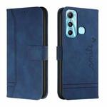 For Infinix Hot 11 Retro Skin Feel TPU + PU Leather Phone Case(Blue)