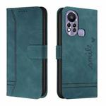 For Infinix Hot 11s Retro Skin Feel TPU + PU Leather Phone Case(Dark Green)