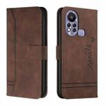 For Infinix Hot 11s Retro Skin Feel TPU + PU Leather Phone Case(Coffee)