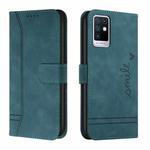 For Infinix Note 10 Retro Skin Feel TPU + PU Leather Phone Case(Dark Green)