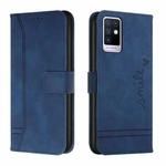 For Infinix Note 10 Retro Skin Feel TPU + PU Leather Phone Case(Blue)