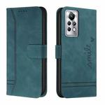 For Infinix Note 11 Pro Retro Skin Feel TPU + PU Leather Phone Case(Dark Green)