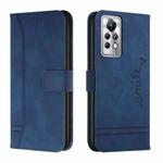 For Infinix Note 11 Pro Retro Skin Feel TPU + PU Leather Phone Case(Blue)