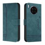 For Honor 50 Lite Retro Skin Feel TPU + PU Leather Phone Case(Dark Green)