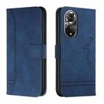 For Honor 50 Pro Retro Skin Feel TPU + PU Leather Phone Case(Blue)